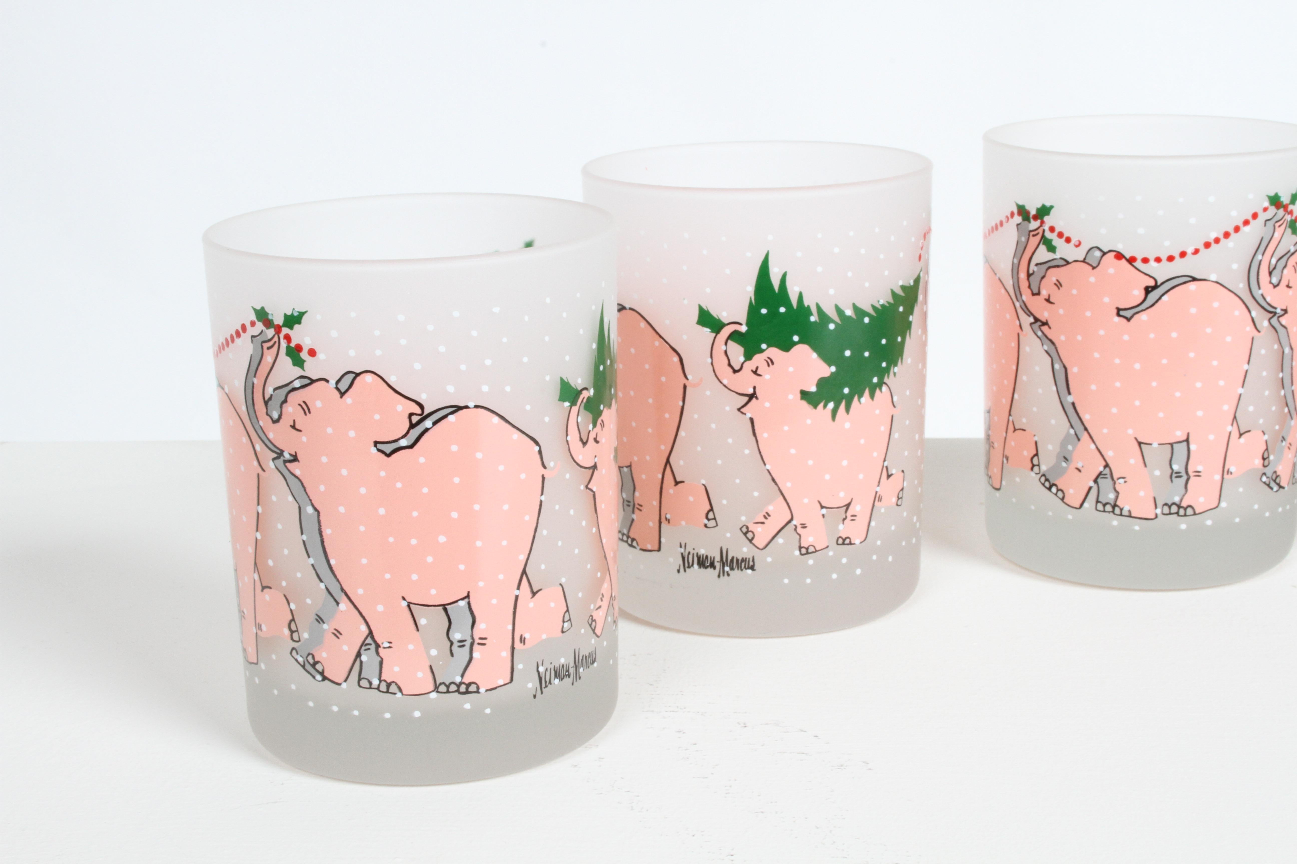 vintage pink elephant glasses