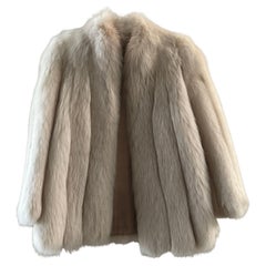 Vintage Neiman Marcus White Arctic Fox Fur Jacket/ Coat