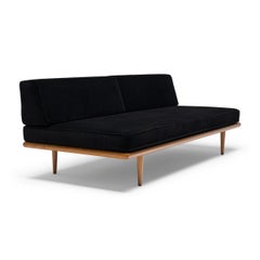Vintage Nelson Daybed in Black Mohair, c. 1950s
