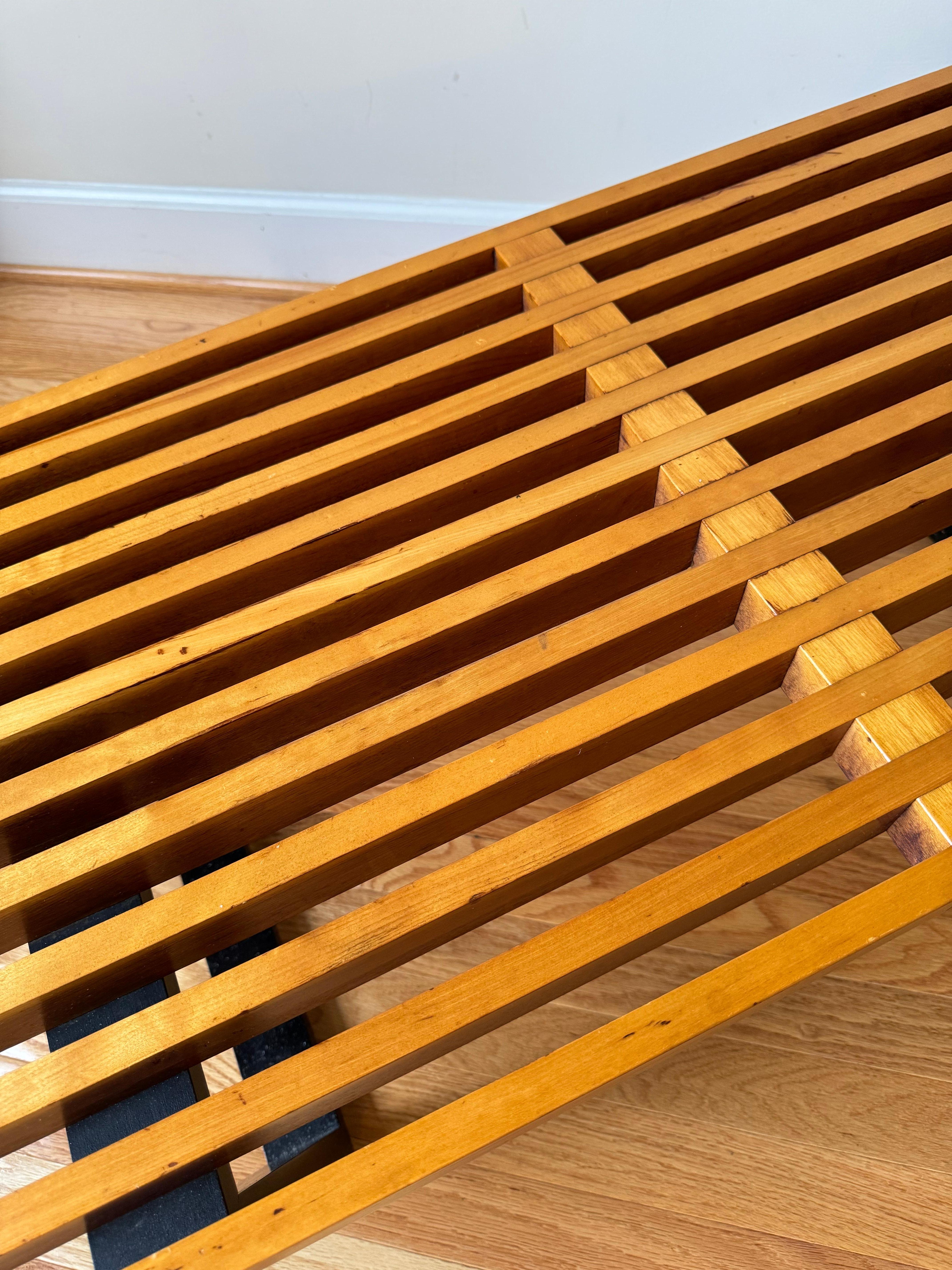 Acero Panca a piattaforma Nelson vintage di George Nelson per Herman Miller (anni '50)