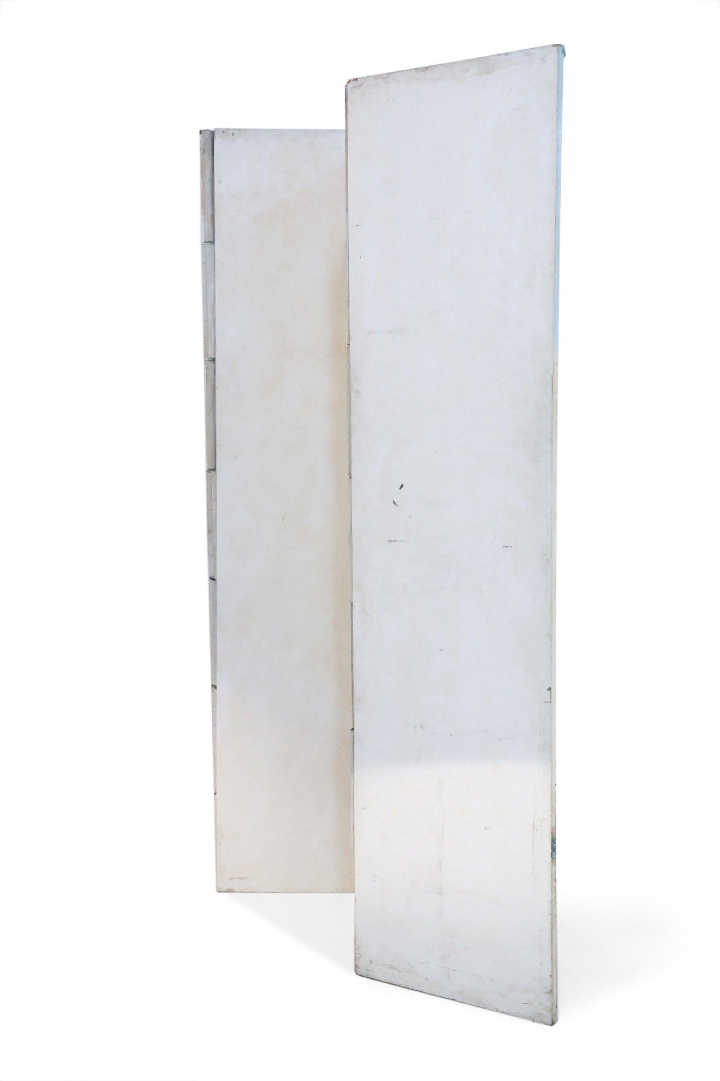 Biombo Vintage de Cuatro Paneles con Escena Pastoral Pintada de Estilo Neoclásico Lienzo
