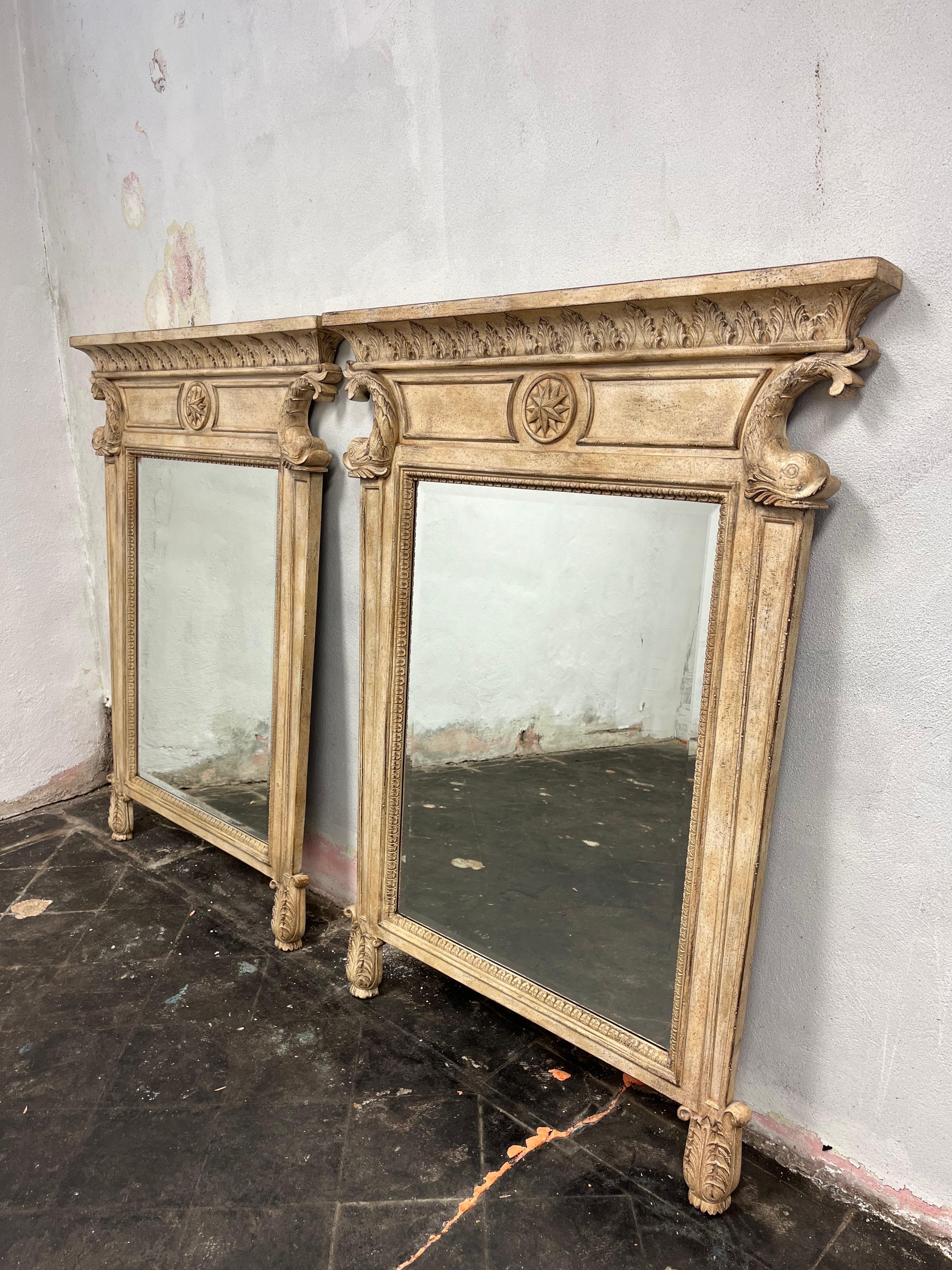 Neoclassical Vintage Neoclassic Beidermeire Mirrors Beveled Edge Ferguson Copeland