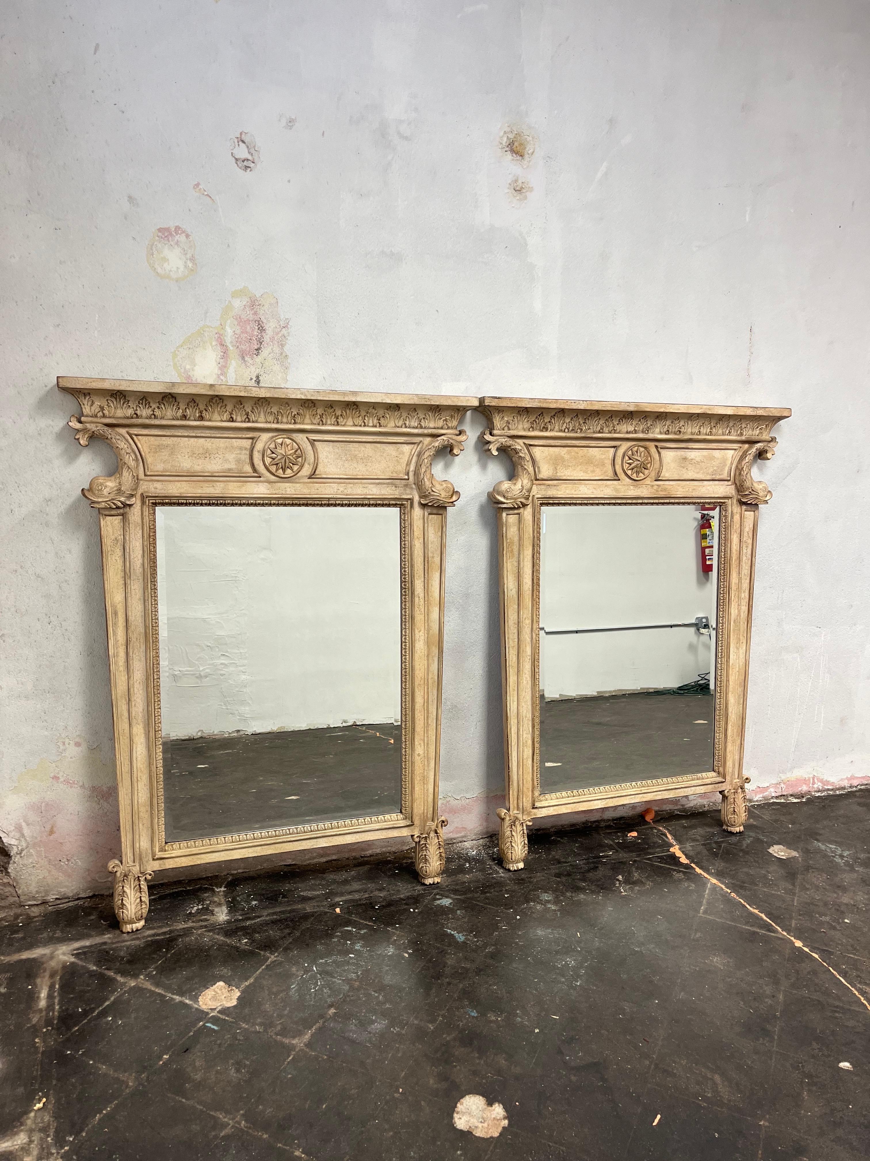 American Vintage Neoclassic Beidermeire Mirrors Beveled Edge Ferguson Copeland