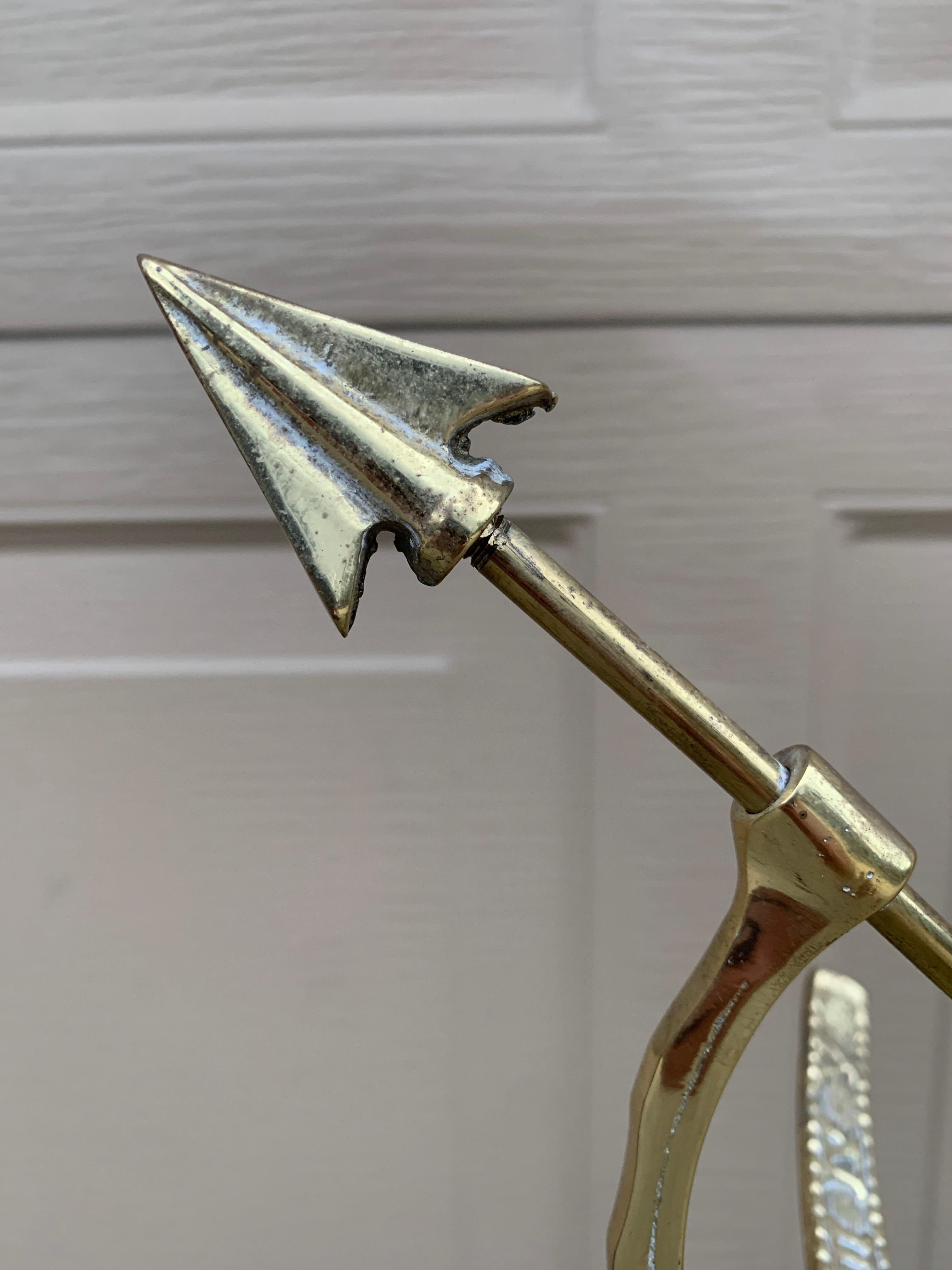 American Vintage Neoclassical Brass Armillary Sundial on Green Marble Base For Sale