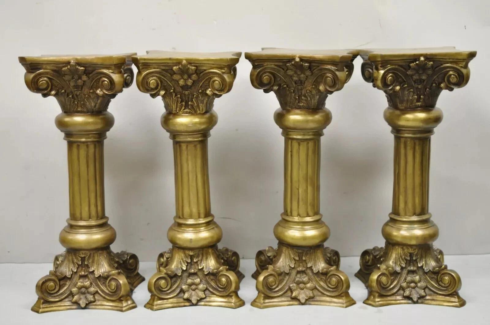 Vintage Neoklassischen Stil Messing Bronze korinthische Säule 29