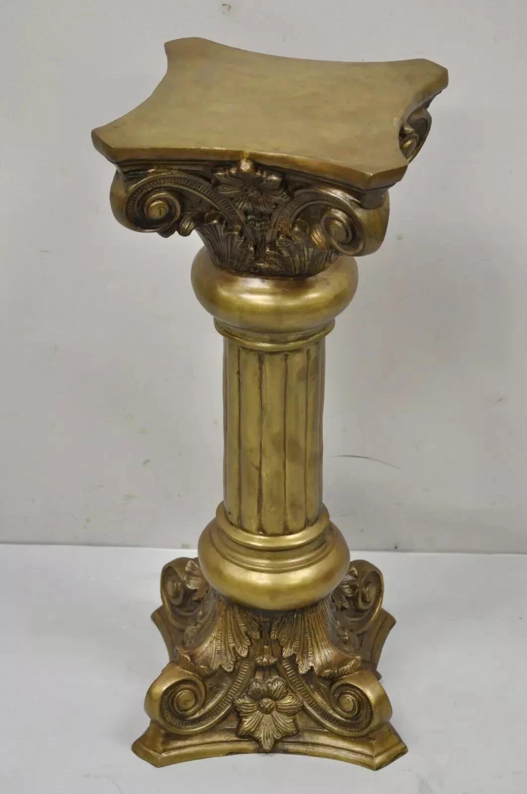 Vintage neoklassischen Messing Bronze korinthische Säule 29