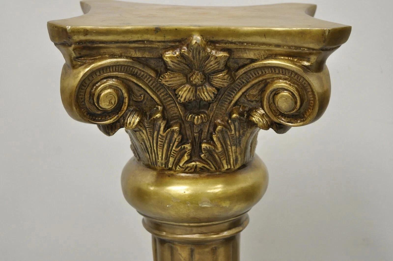Vintage neoklassischen Messing Bronze korinthische Säule 29