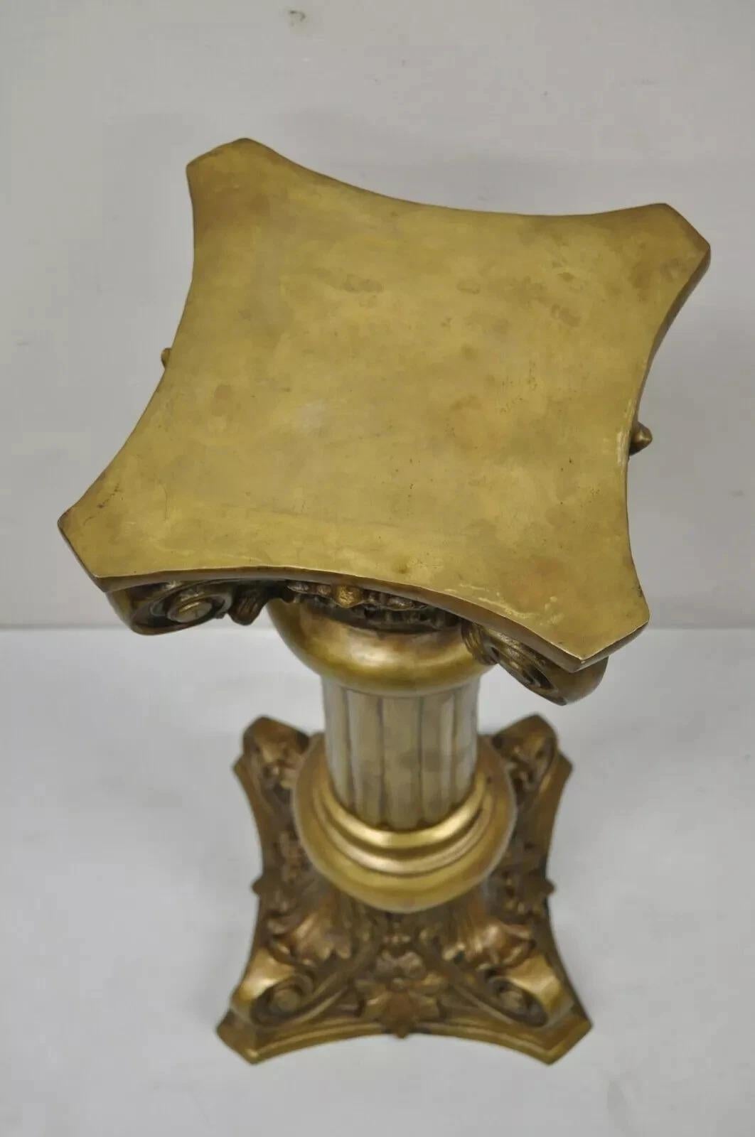 Vintage neoklassischen Messing Bronze korinthische Säule 29