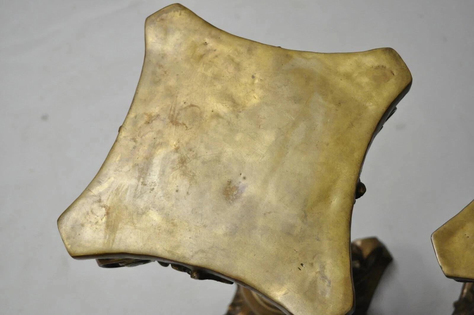 Vintage neoklassischen Messing Bronze korinthische Säule 29