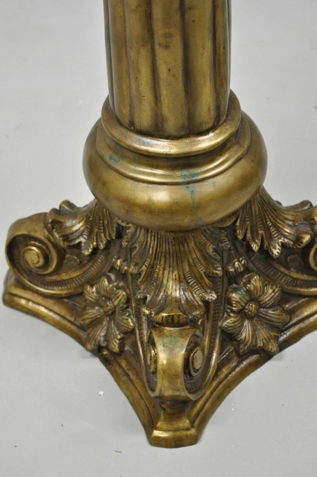 Vintage neoklassischen Messing Bronze korinthische Säule 29