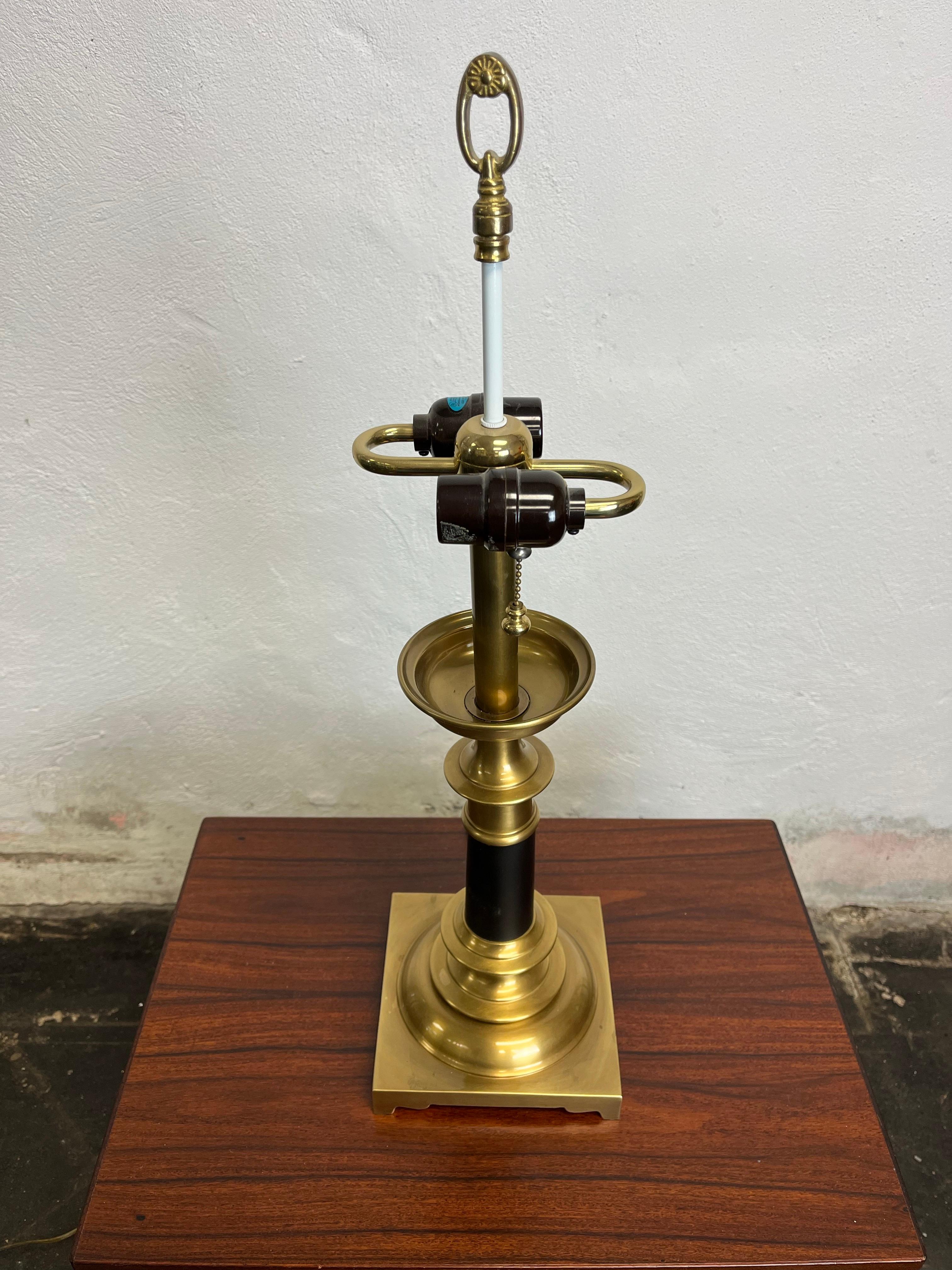 20th Century Vintage Neoclassical Candlestick Lamp Bouillotte For Sale