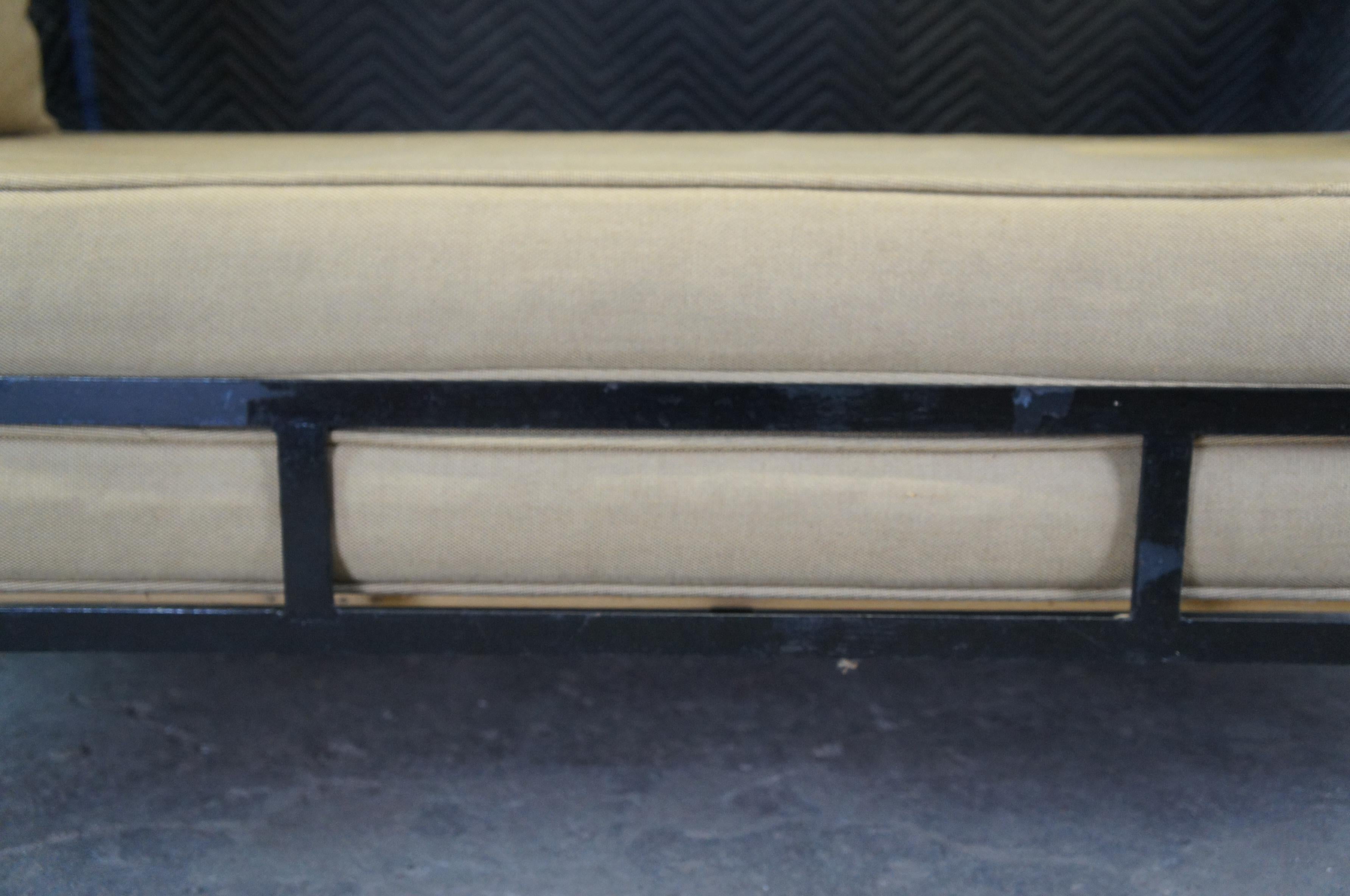 Vintage Neoklassische Directoire Stil Scrolled Eisen Outdoor Daybed Sofa 72