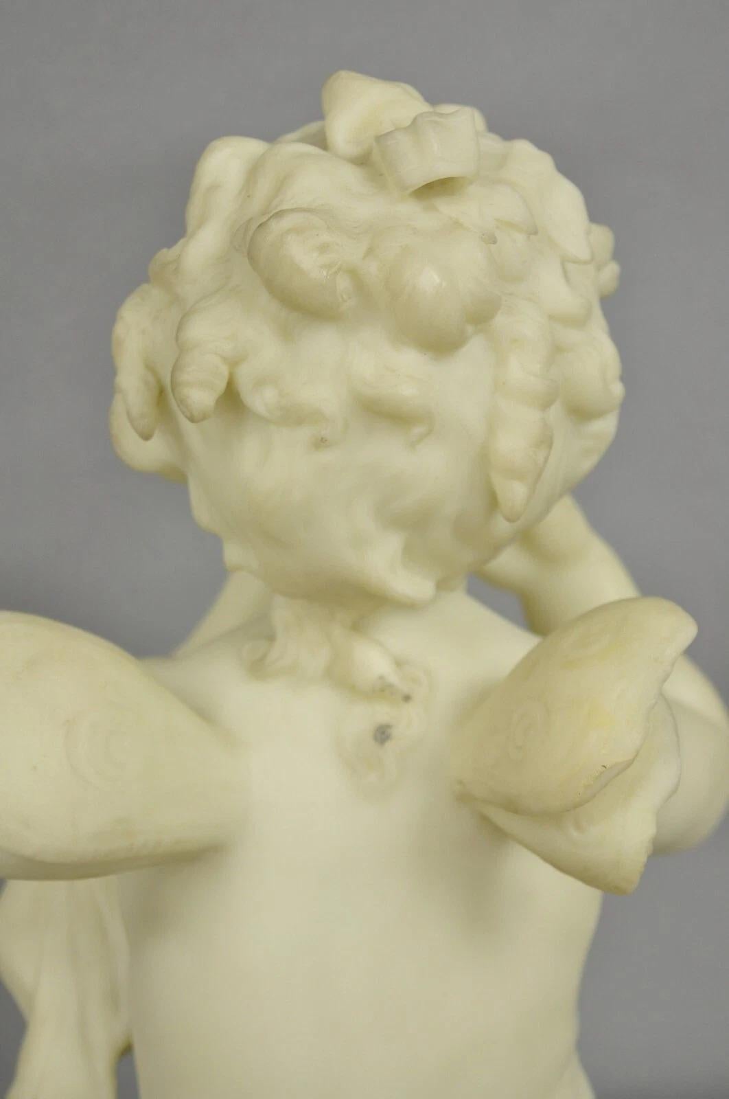 Scultura neoclassica d'epoca in finto marmo fuso in resina da 25