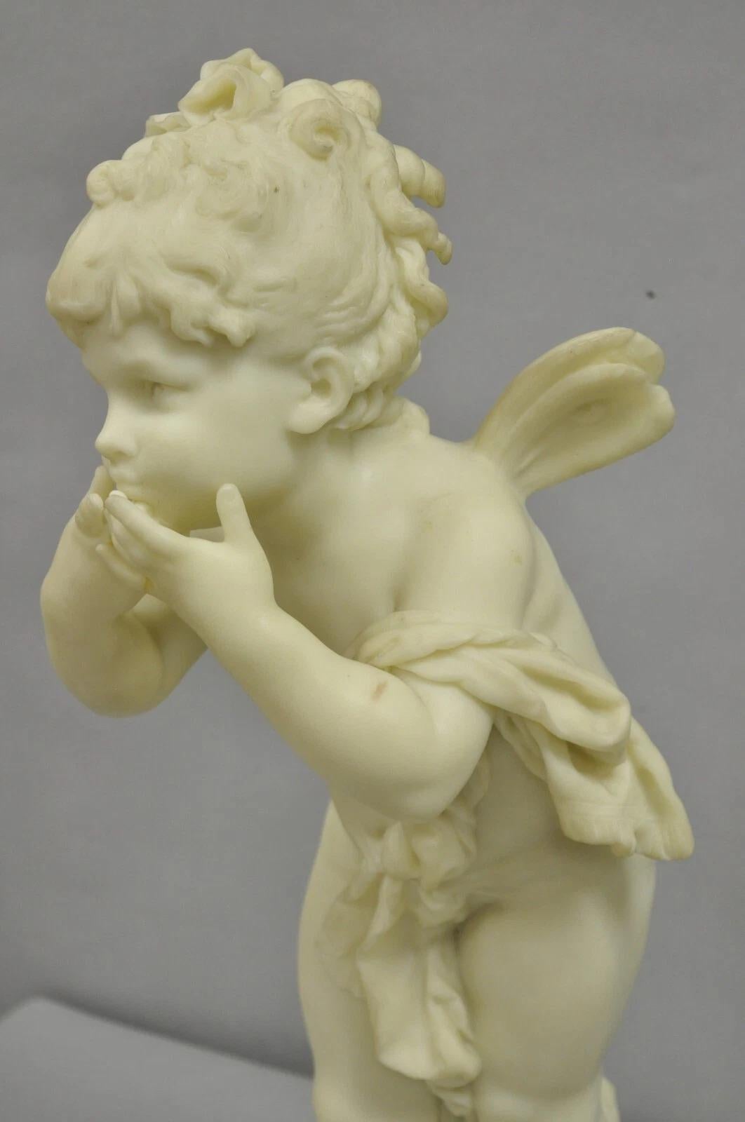 Scultura neoclassica d'epoca in finto marmo fuso in resina da 25