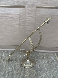 Vintage Neoclassical French Country Brass Garden Armillary Sundial