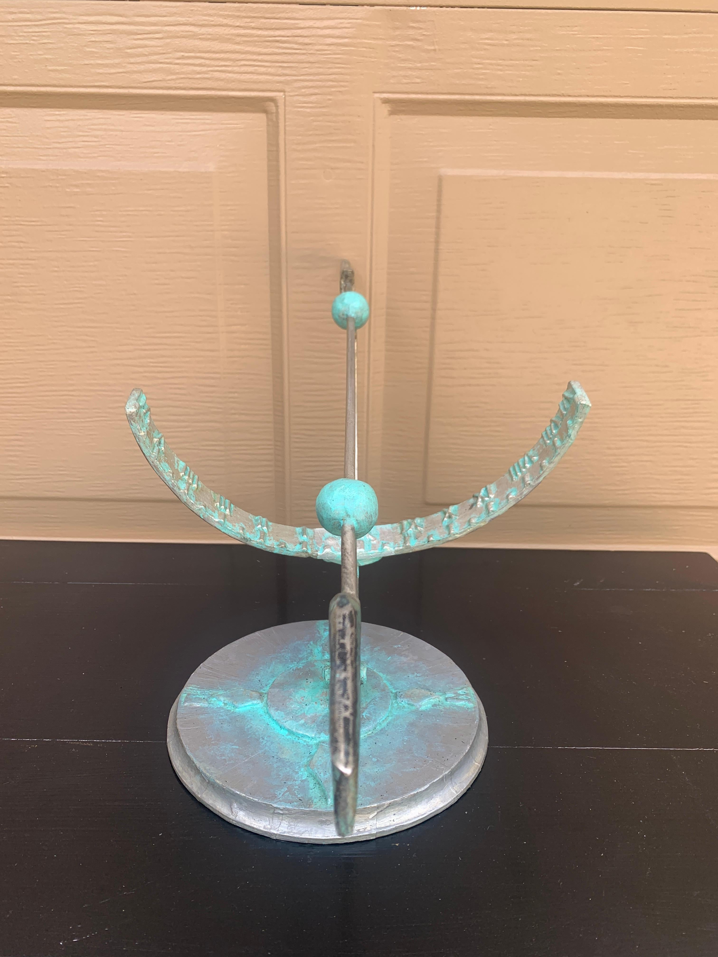 Vintage Neoklassische Französisch Land Metall Garten Armillary Sonnenuhr im Angebot 4