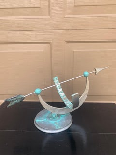 Vintage Neoclassical French Country Metal Garden Armillary Sundial