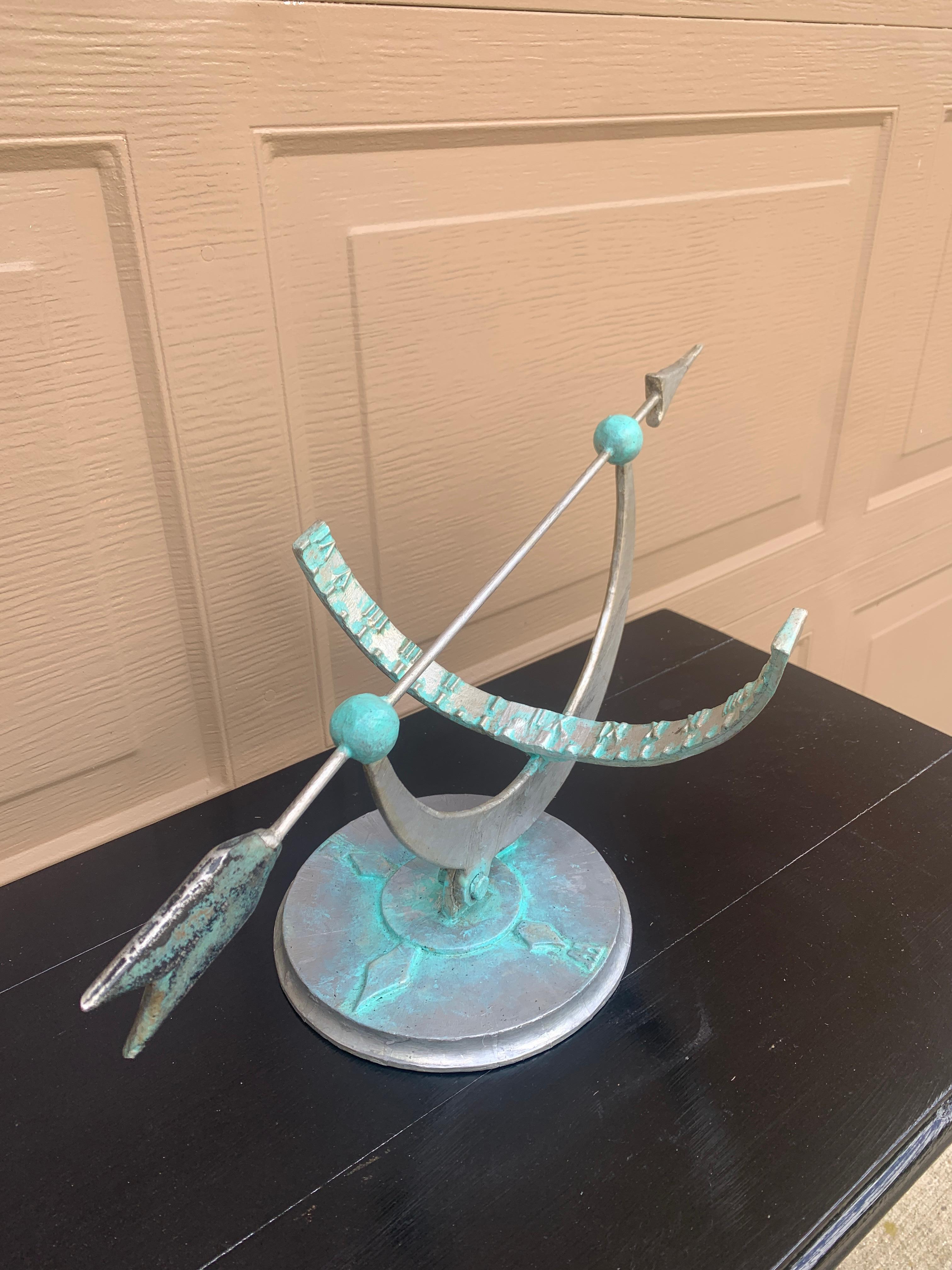 Vintage Neoklassische Französisch Land Metall Garten Armillary Sonnenuhr (amerikanisch) im Angebot