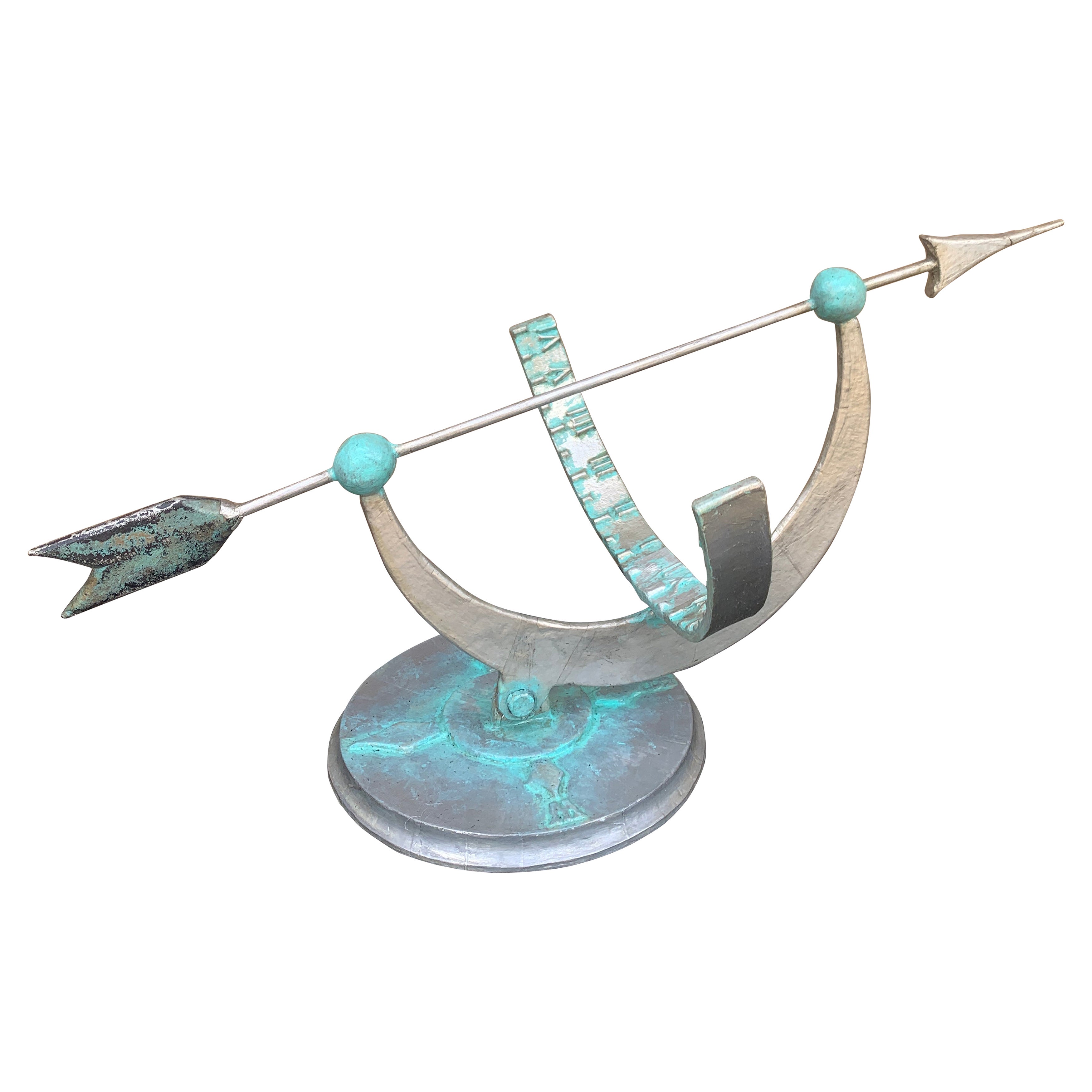 Vintage Neoklassische Französisch Land Metall Garten Armillary Sonnenuhr im Angebot