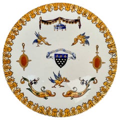 Vintage Neoclassical French Porcelain Mont Saint Michel Wall Plate