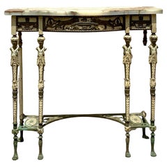Neoklassizistische Grand Tour-Konsole mit Steinplatte, Vintage
