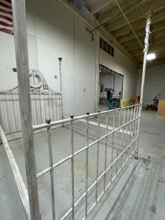 Vintage Neoclassical Iron Four Poster Bed Maitland Smith