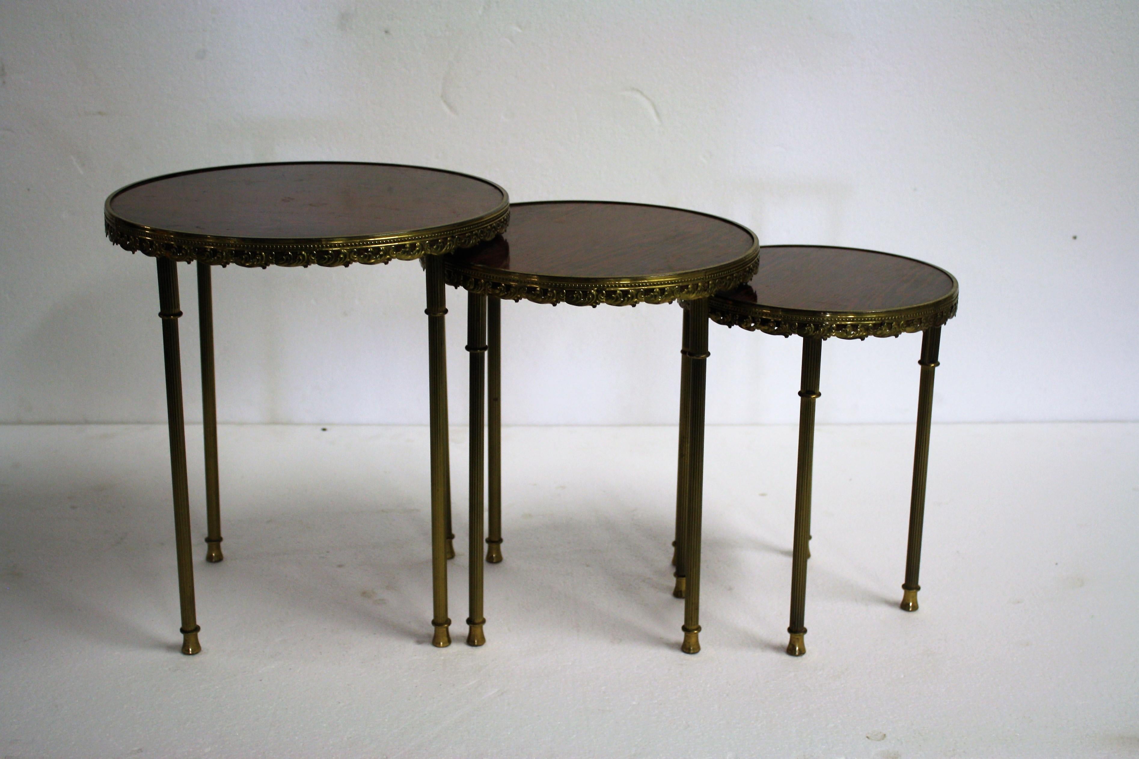 Veneer Vintage Neoclassical Italian Side Tables, 1960s