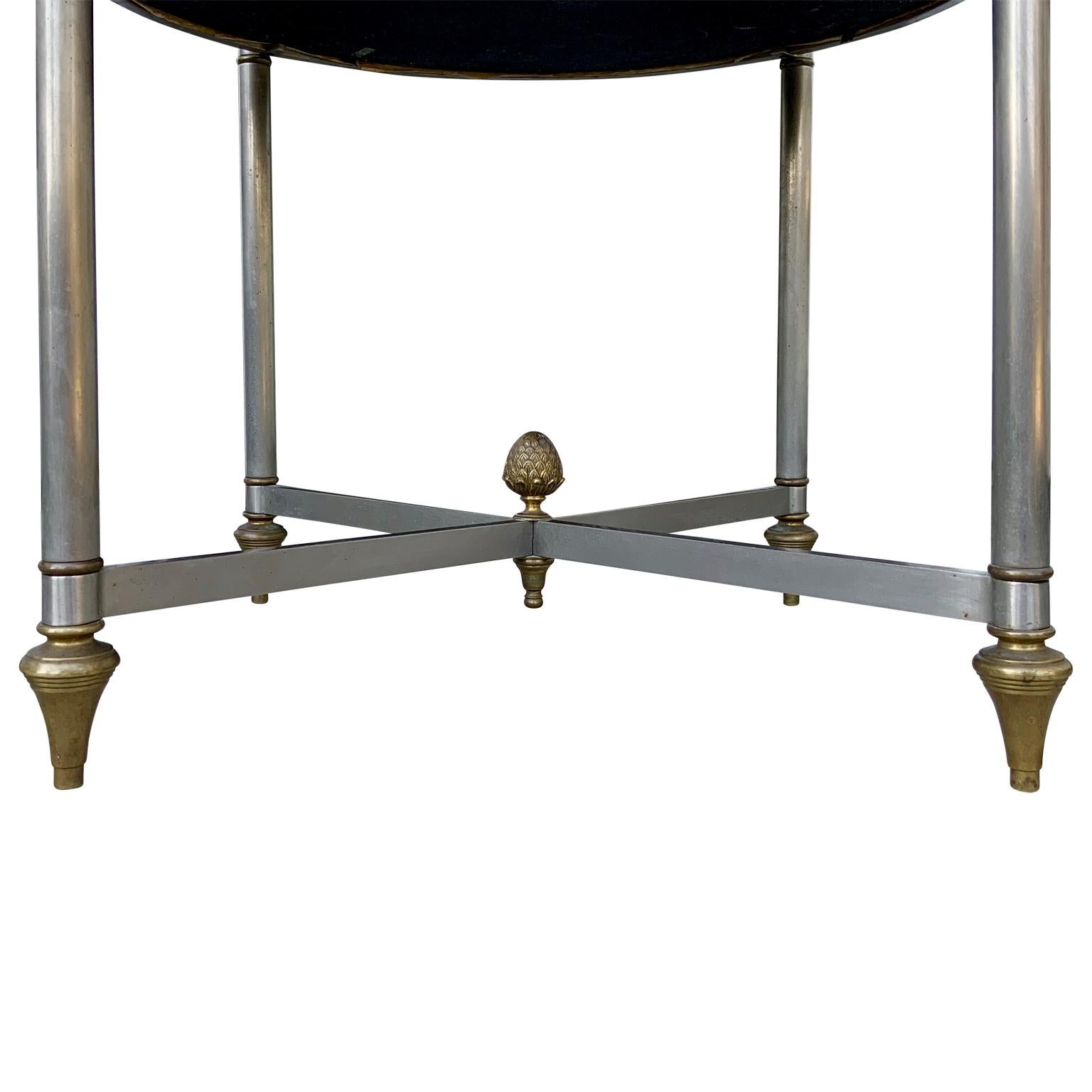 Brass Vintage Neoclassical Maison Jansen Cocktail Table For Sale