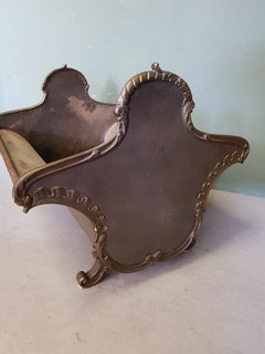 Vintage Neoclassical Metal Firewood Bin, from the Second Half of 20th Century