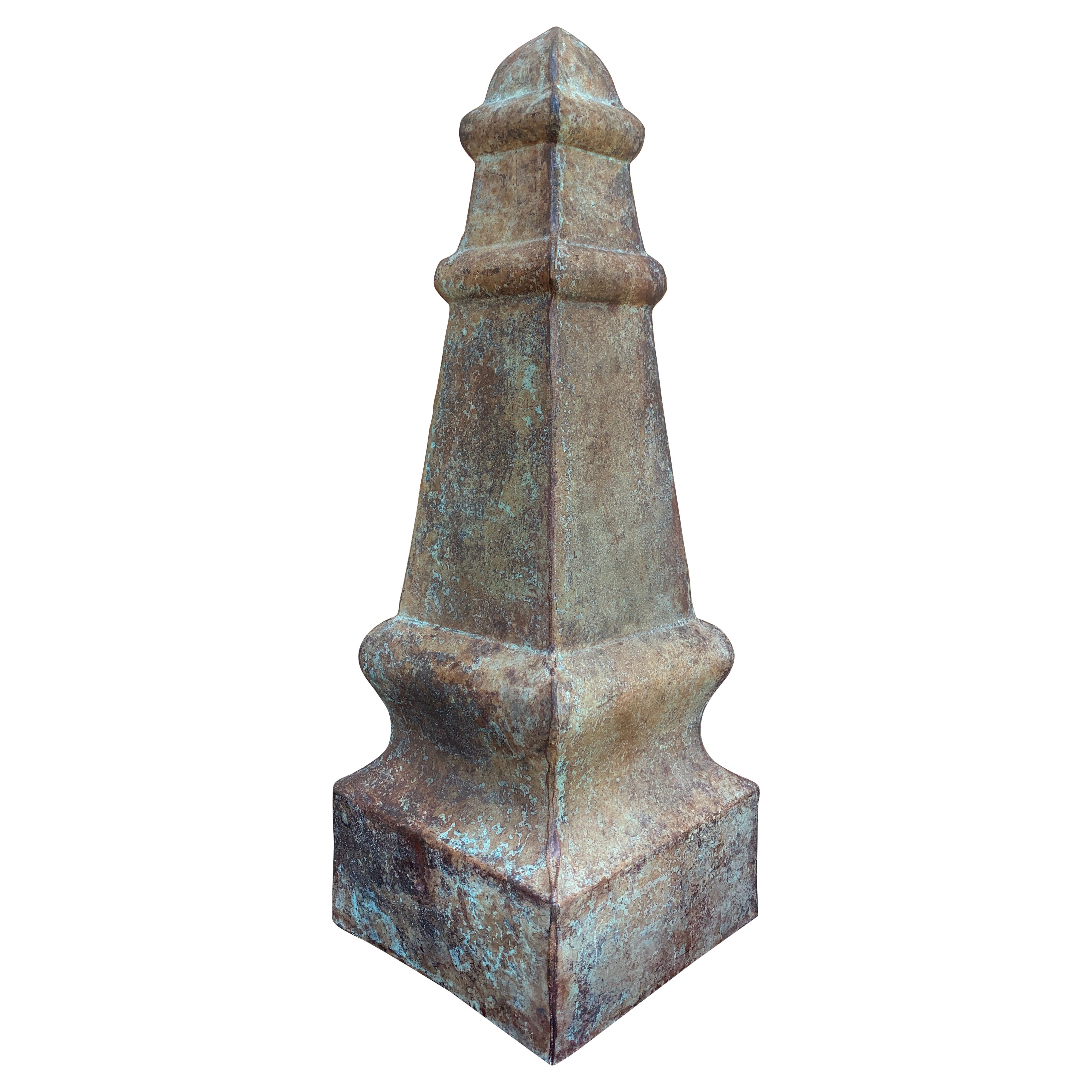 Vintage Neoklassischen Metall Garten Finial oder Obelisk