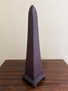 Vintage Neoclassical Metal Garden Obelisk