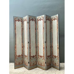 Vintage Neoclassical Paper Folding Screen