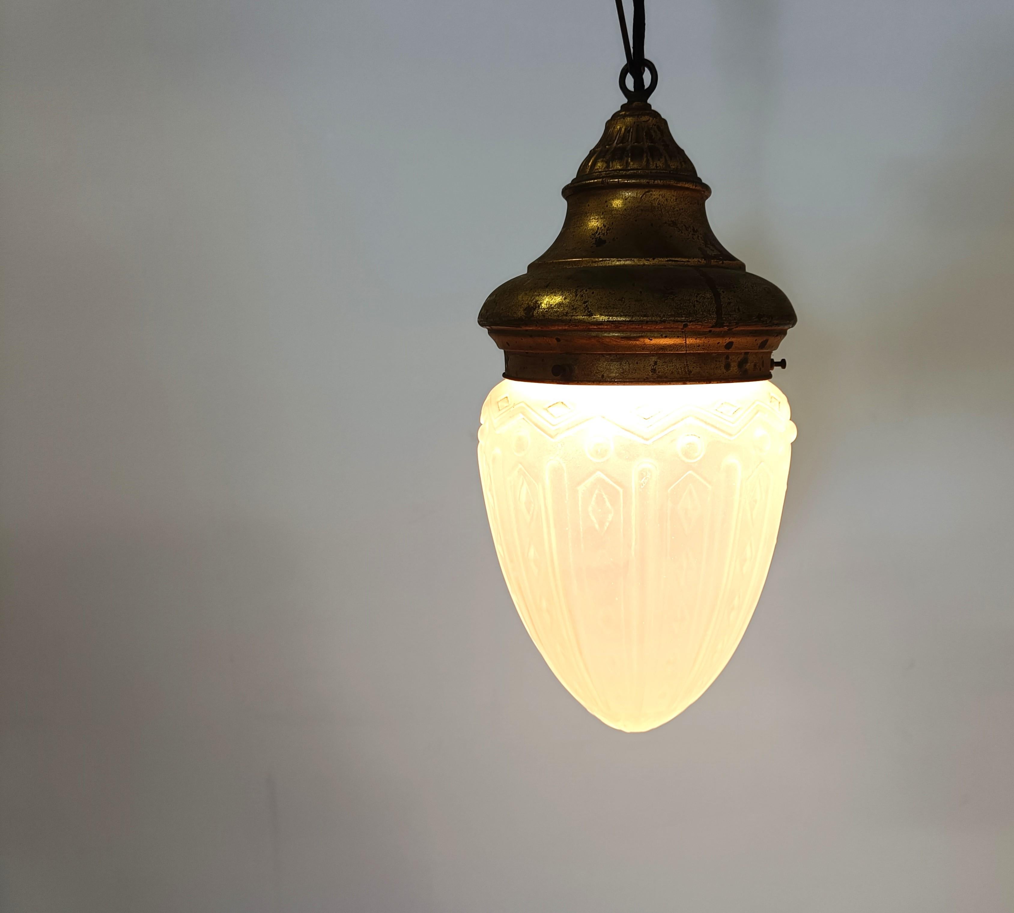 Vintage neoclassical pendant light, 1950s For Sale 2