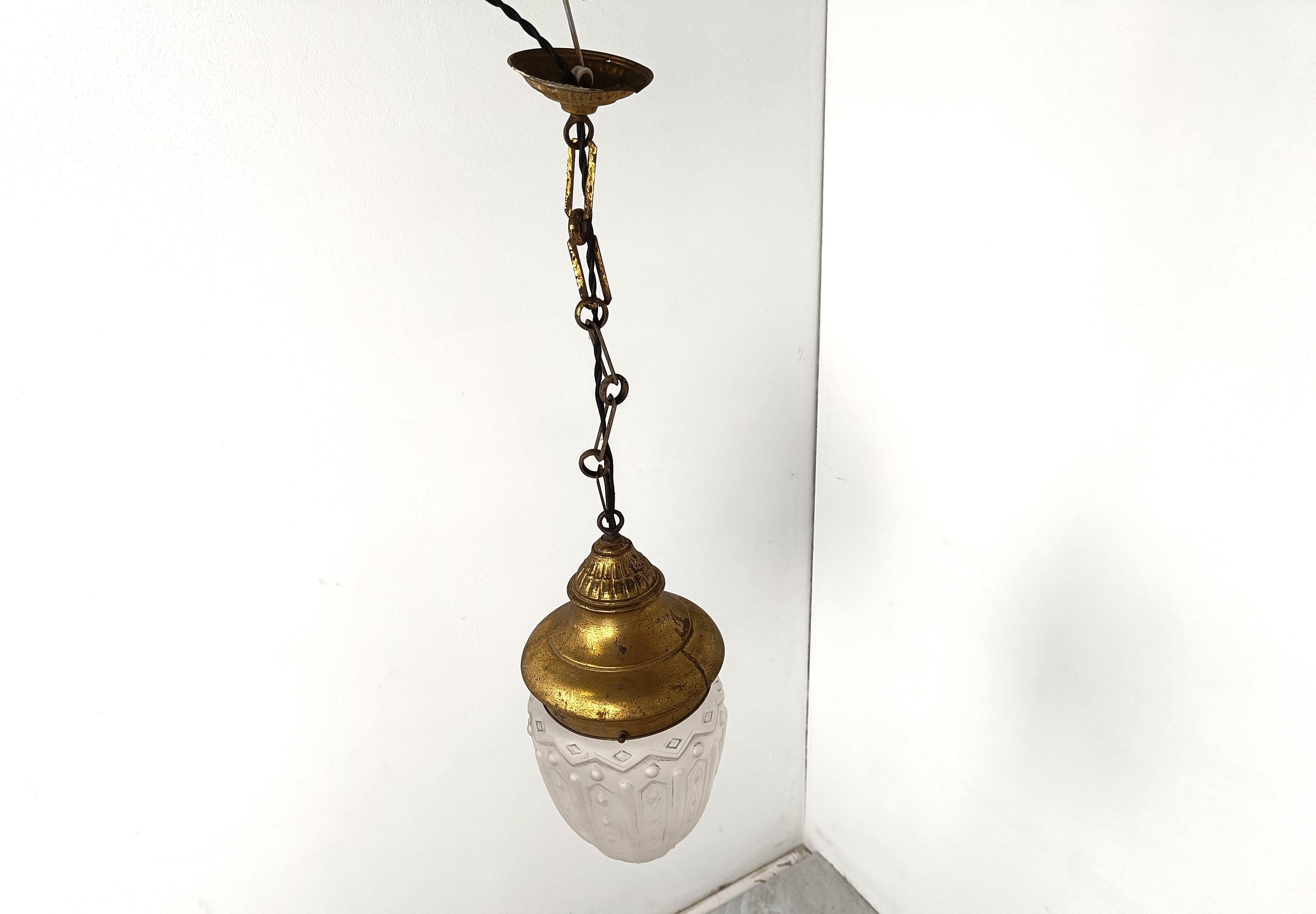 Neoclassical Vintage neoclassical pendant light, 1950s For Sale