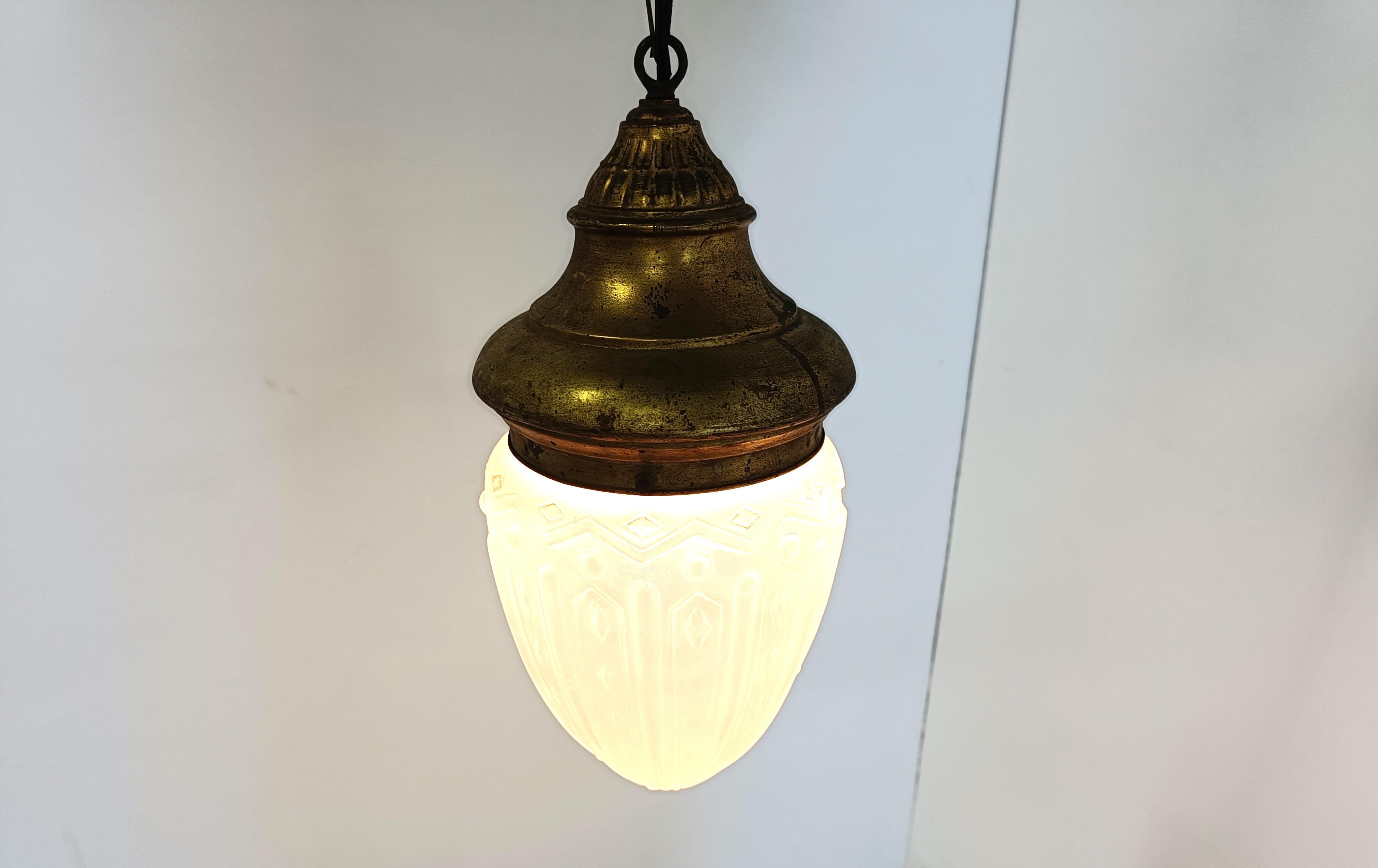 Vintage neoclassical pendant light, 1950s For Sale 1