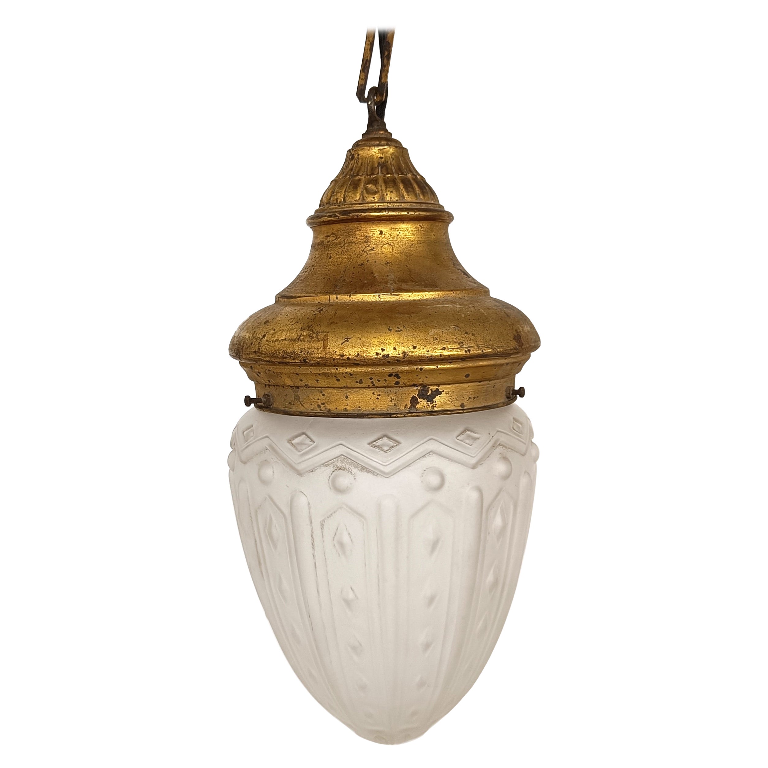 Vintage neoclassical pendant light, 1950s