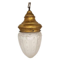 Lampada a sospensione neoclassica d'epoca, anni '50