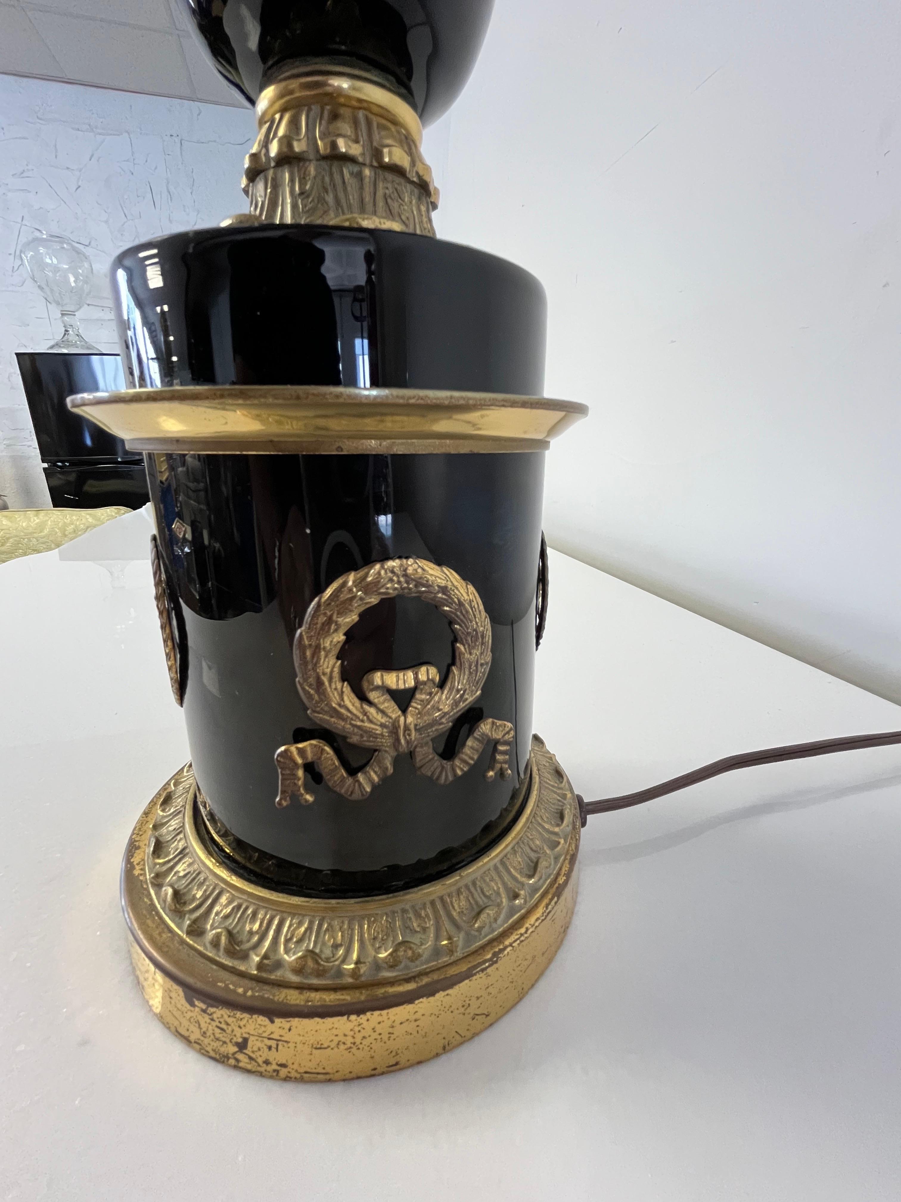 20th Century Vintage Neoclassical Porcelain Lamp For Sale