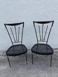 Sedie laterali neoclassiche d'epoca di Tomaso Buzzi, circa anni '40