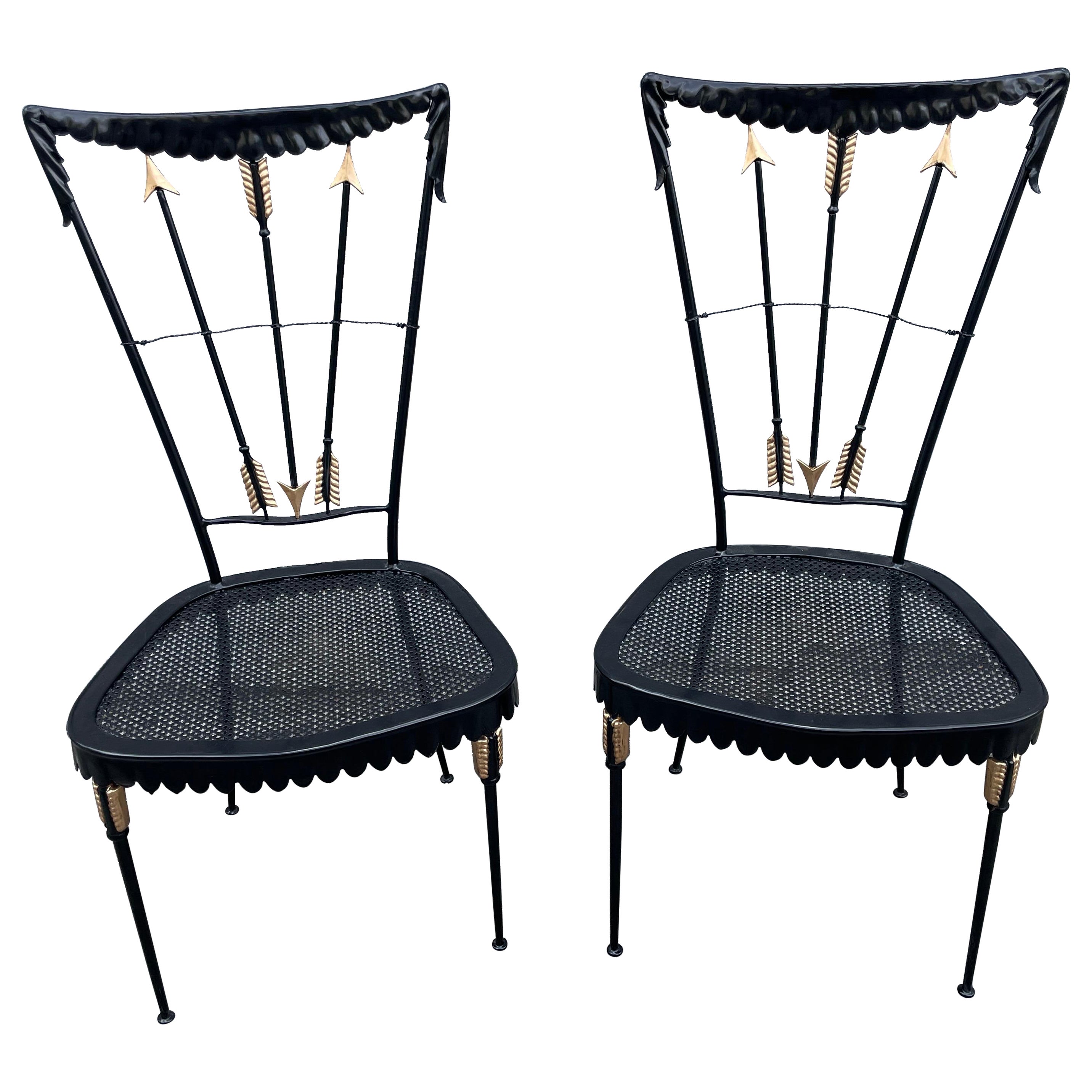 Vintage Neoclassical Side Chairs by Tomaso Buzzi, Circa 1940s