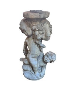 Vintage Neoclassical Style Cherub/Putti Garden Sculpture
