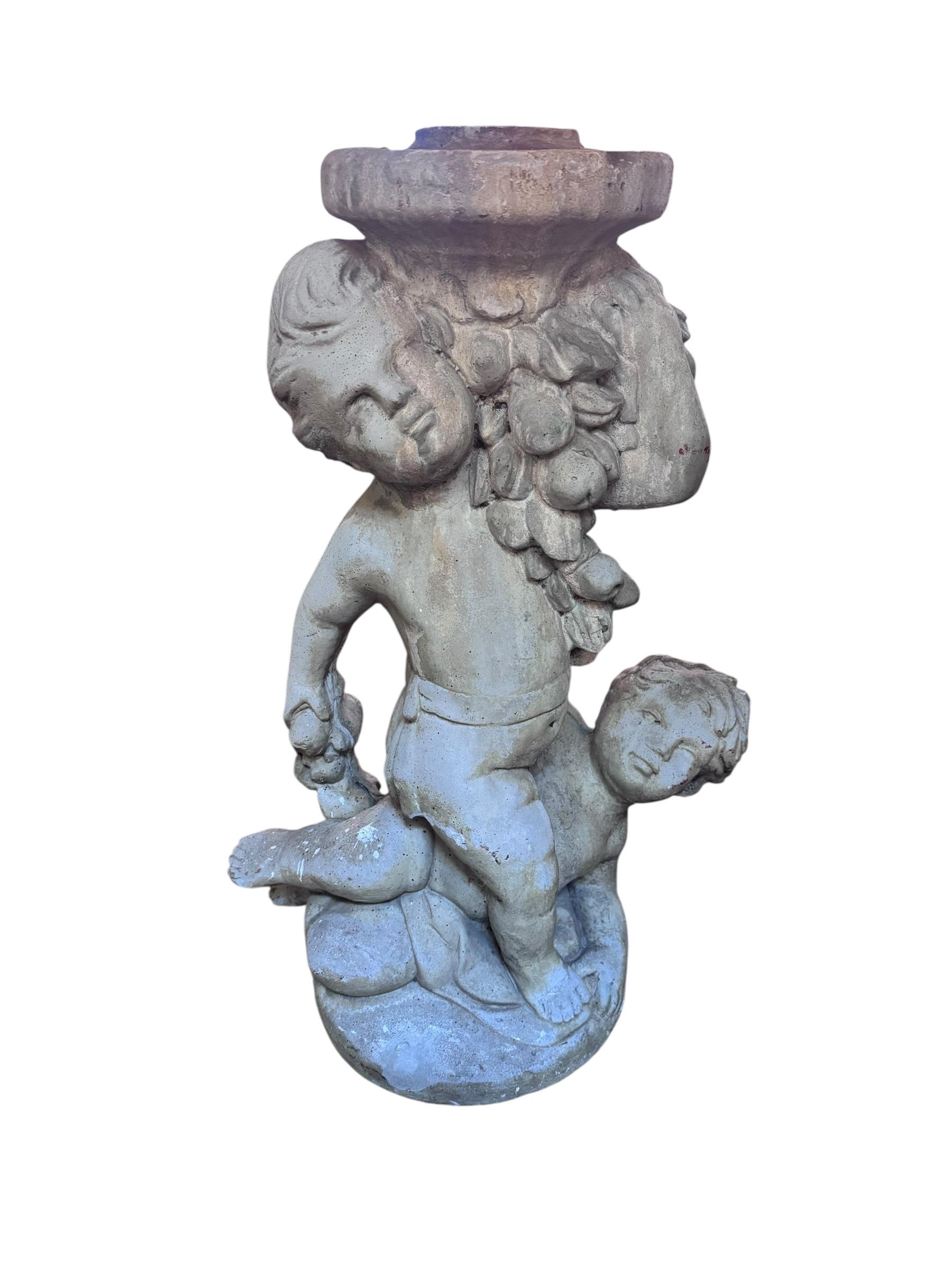 American Vintage Neoclassical Style Cherub/Putti Garden Sculpture For Sale
