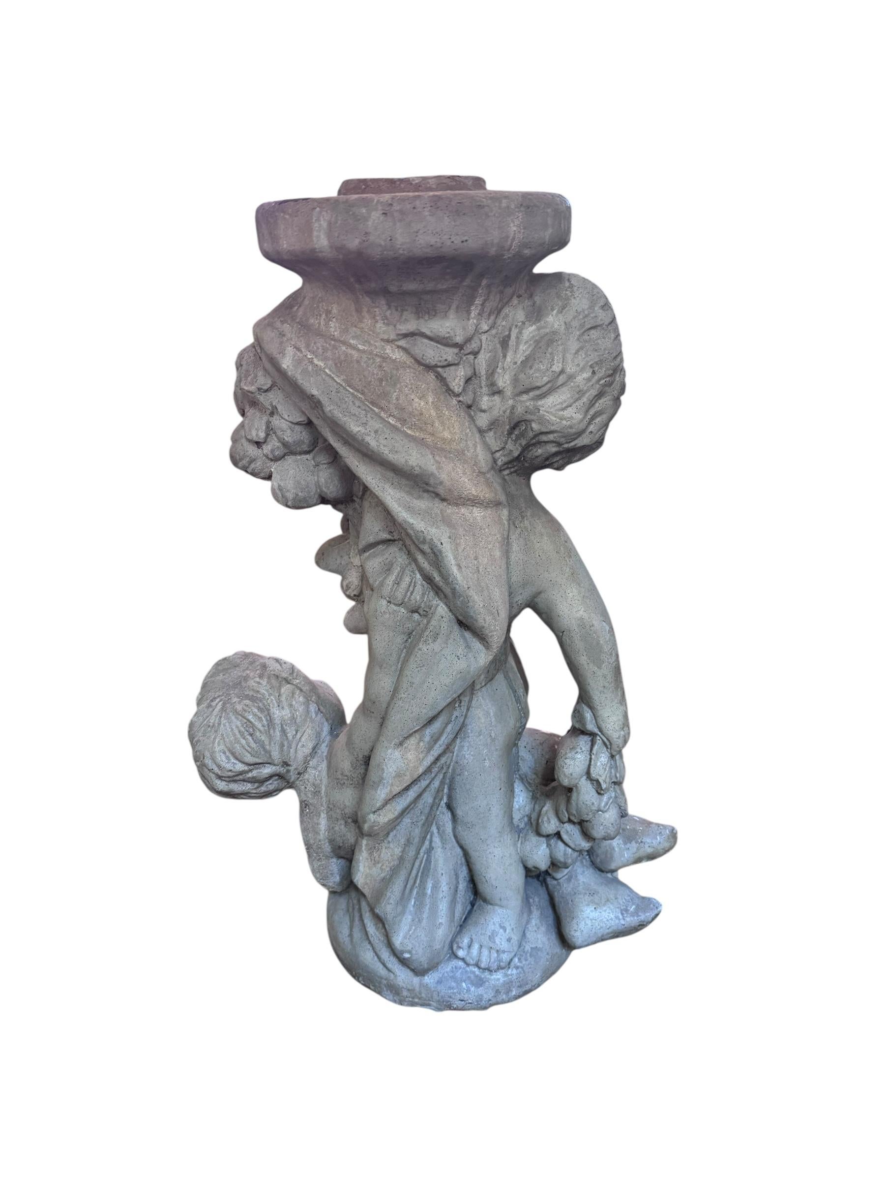 20th Century Vintage Neoclassical Style Cherub/Putti Garden Sculpture For Sale