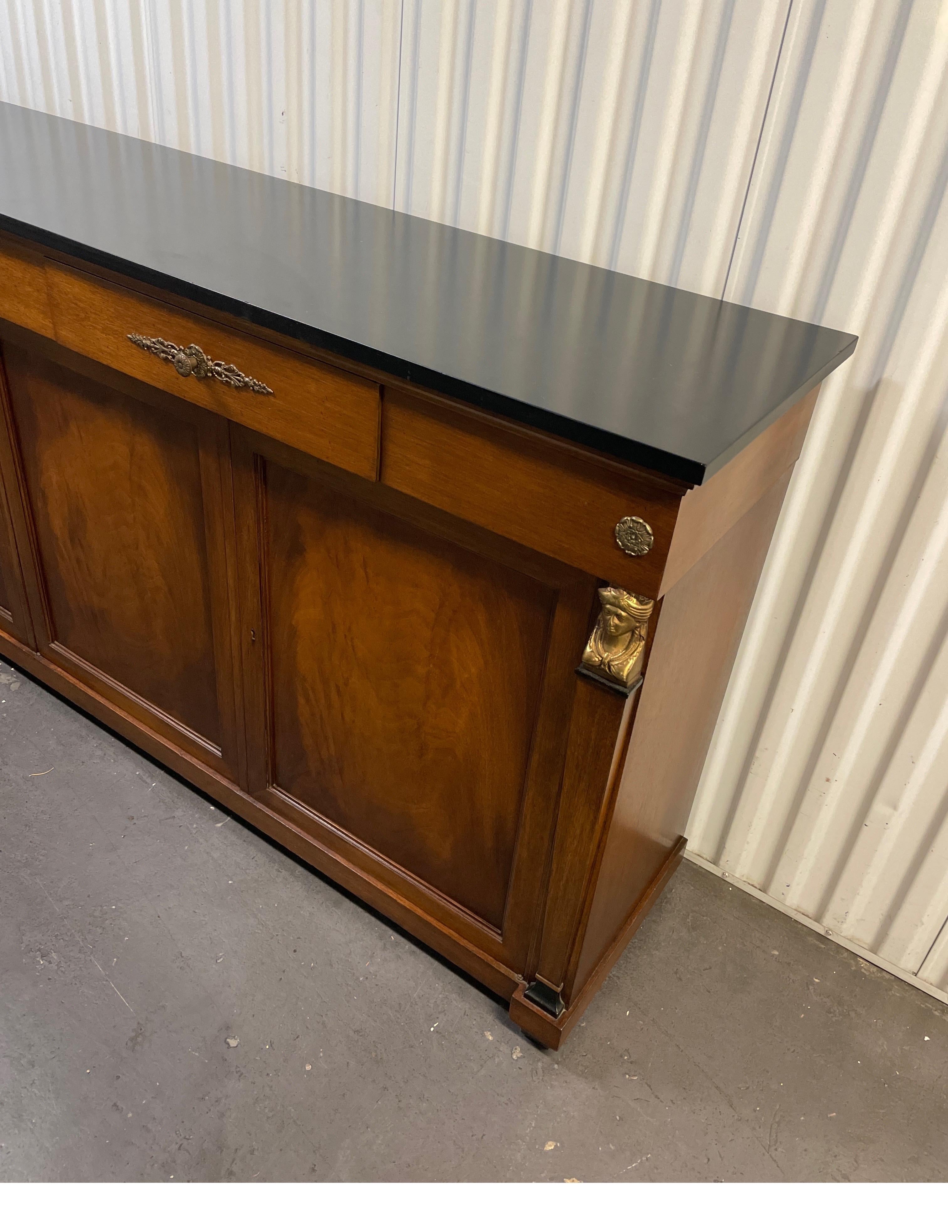Vintage Neoclassical Style Credenza / Buffet In Good Condition In West Palm Beach, FL