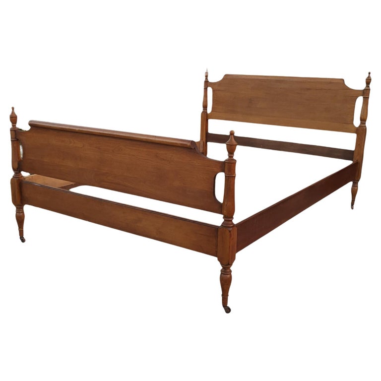 Vintage Neoclassical Style Double Bed For Sale at 1stDibs