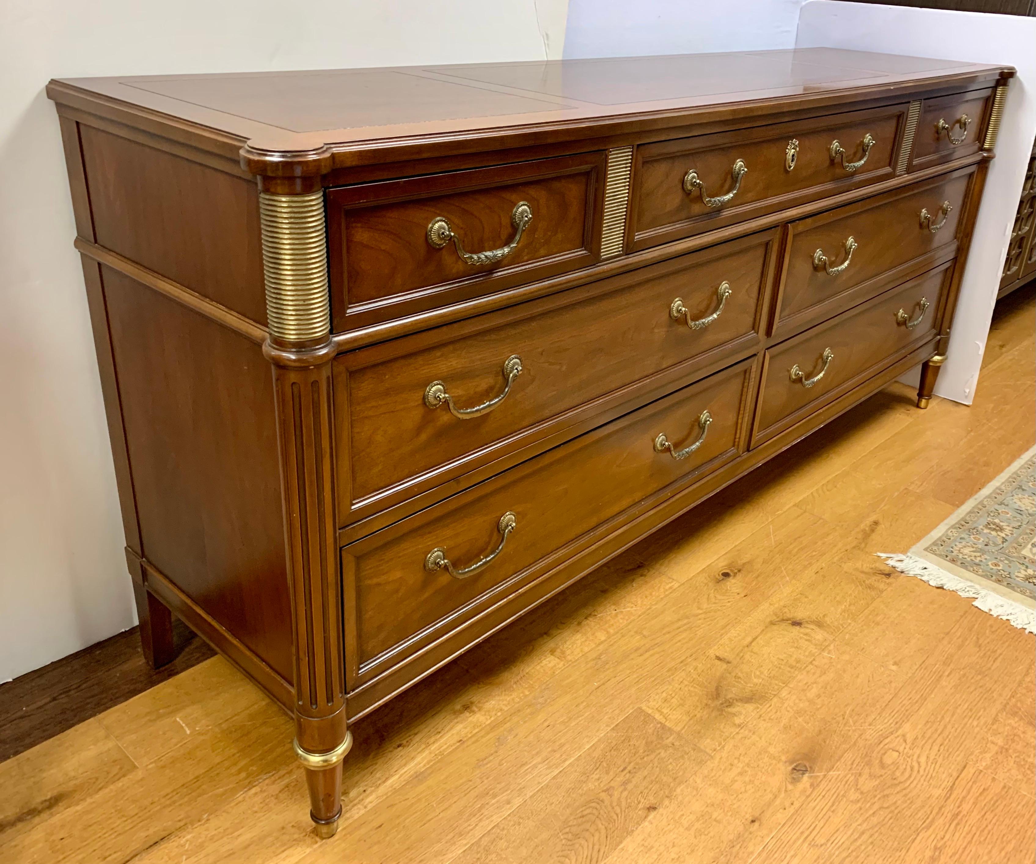 Vintage Neoclassical Style Dresser by Baker Furniture In Good Condition In West Hartford, CT