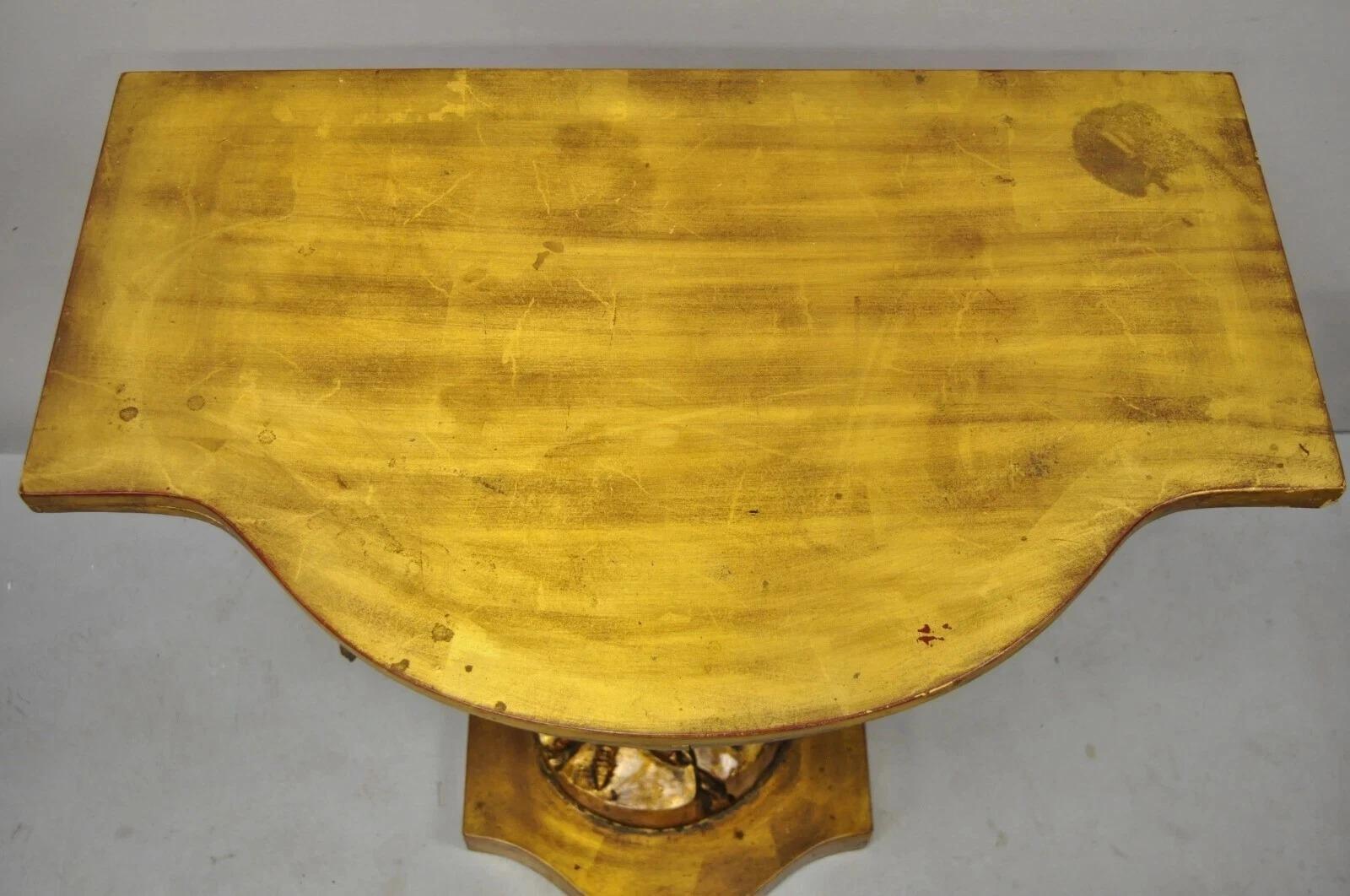 Vintage Neoklassischen Stil Gold geschnitzt Holz American Eagle Konsole Hall Tisch im Zustand „Gut“ im Angebot in Philadelphia, PA