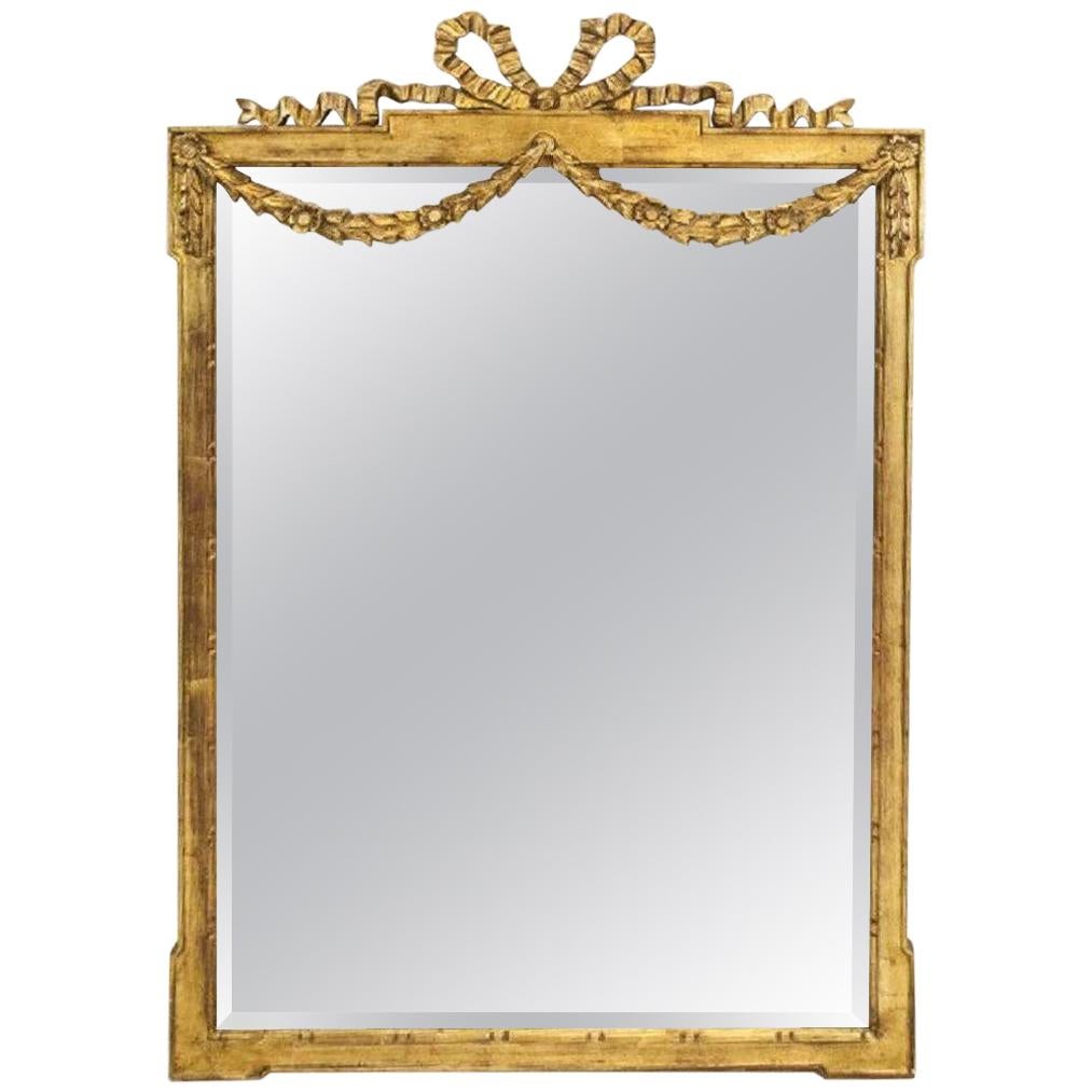 Vintage Neoclassical-Style La Barge USA Giltwood Mirror