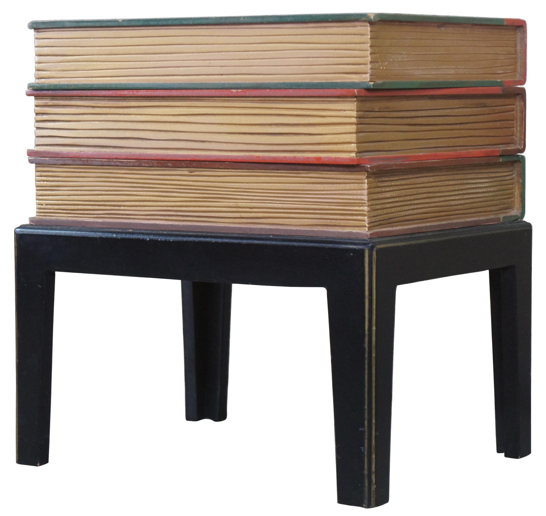 end table looks like stacked books
