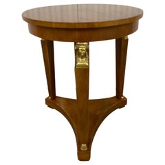 Tavolino rotondo vintage in stile neoclassico di Baker